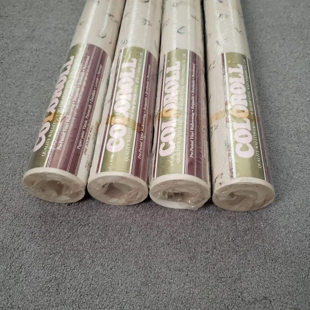 Coloroll Fishing Lures Pre Pasted Vinyl Wallpaper Wallcovering 4 Double Rolls